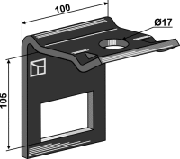 Halter für Zinken 70 x 12 mit Verstärkungsfeder...