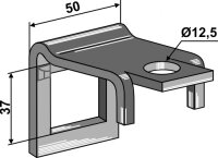 Halter für Zinken 32 x 12 mit Verstärkungsfeder...