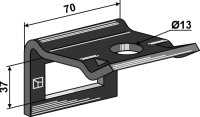 Halter für Zinken 40 x 12 mit Verstärkungsfeder...