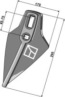 Gänsefußschar 295x9 Passend für Amazone...