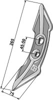 Grubberschar 265mm Passend für Otma Vogel u. Noot PT460