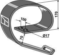 Blattfeder 150 x 14 Passend für Kongskilde 101155061