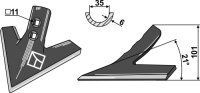 Gänsefussschar 175mm