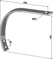 Federzinken 55x20