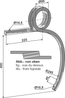 Gedrehte Schwergrubberstiel links