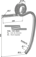 Gedrehte Schwergrubberstiel links