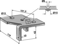 Halter für 3 1/2 Lagig Kultivatorzinken