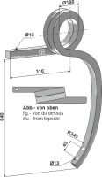 Gedrehte Schwergrubberstiel links Passend für...