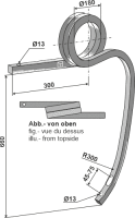 Gedrehte Schwergrubberstiel links Passend für...