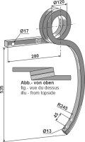 Gedrehte Schwergrubberstiel links