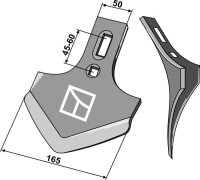 Grubberschar 210mm