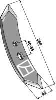 Grubberschar MF 260mm Passend für Kverneland KK193570