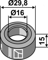 Buchse Ø298x15xØ16