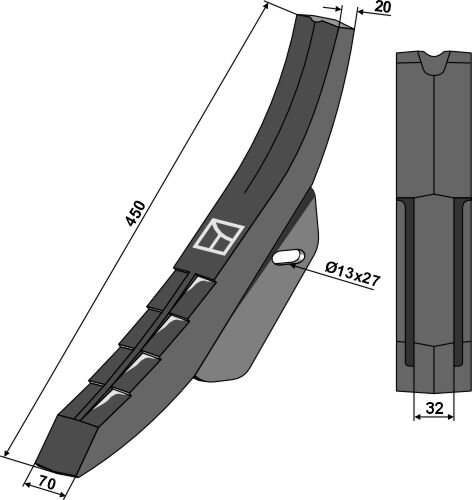 Scharspitze Passend für Maschio Gaspardo R17820661R R17820721R