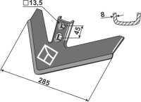 Gänsefussschar 285mm Passend für Maschio...