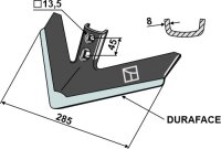 Gänsefußschar 285mm DURAFACE Passend für...