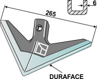 Gänsefußschar 265mm Passend für Strom...