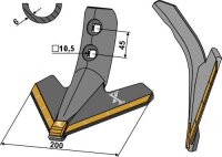 Gänsefußschar 200mm Hartmetall