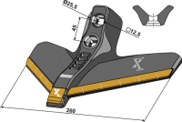 Gänsefußschar 260mm Hartmetall Passend...