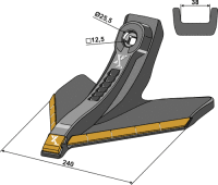 Gänsefußschar 240mm Hartmetall