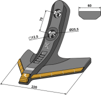 Gänsefußschar 220mm Hartmetall