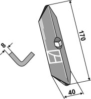 Gerades Schar K4 Passend für Lemken 3375480
