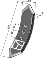 Grubberschar 420mm Passend für Kuhn Huard 622189A