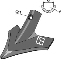 Gänsefußschar 240mm Passend für...