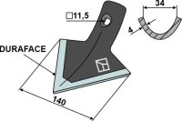 Gänsefußschar 140mm DURAFACE Passend für...