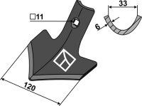 Gänsefußschar 120mm Passend für...