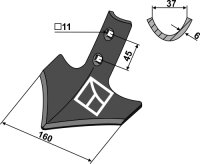 Gänsefußschar 160mm Passend für...