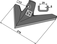 Gänsefußschar 276mm Passend für Farmet...