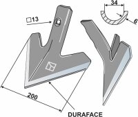 Gänsefußschar 200 mm Duraface Passend für...