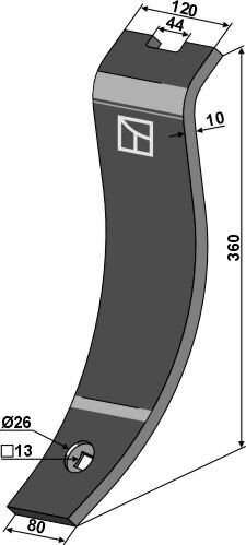 Leitblech 360x120x80mm Passend für Väderstad 234004