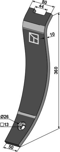 Leitblech 360x80x50mm Passend für Väderstad 234003