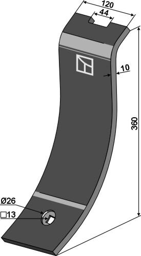 Leitblech 360x120mm Passend für Väderstad 168265