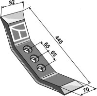 Grubberschar 445mm Passend für Rabe Renter L.M.T....