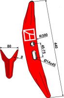 Grubberschar Melone 450mm Passend für Gard 78404590