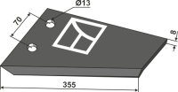 Ersatzflügel links Passend für Unia 1738050050...