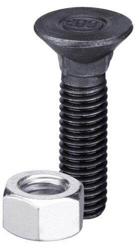 Pflugschraube DIN608 M10x15x30 und Sechskantmutter Passend für Rabe 608D1030NA