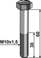 Sechskantschraube M10x15x60 ohne Mutter