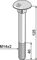 Flachrundschraube M14 verzinkt ohne Mutter Passend...