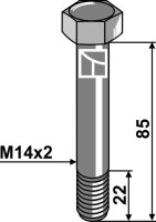 Abscherschraube M14 ohne Mutter Passend für Lemken...