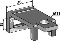 Halter für Zinken 25 x 8