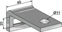 Halter für Zinken 25 x 8