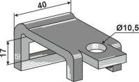 Halter für Zinken 25 x 8