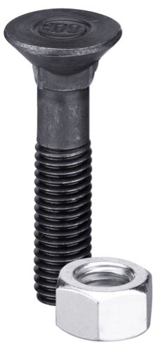 Pflugschraube 3/8 UNF x 35 und Sechskantmutter