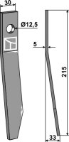 Finger rechts Passend für Kverneland Taarup KT39113900