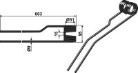 Schwaderzinken Passend für Deutz-Fahr VF16624404.86