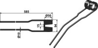 Schwaderzinken Passend für Deutz-Fahr VF16644863.86